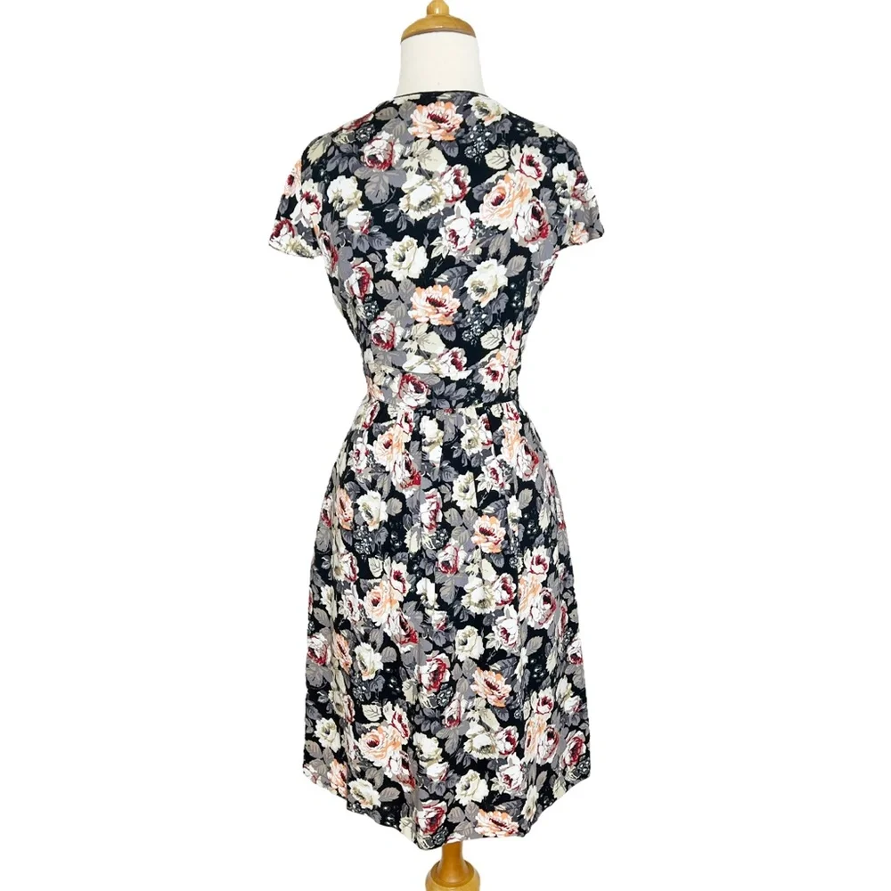 Modcloth Frock Shop Floral Roses Dress Large - Picture 7 of 10